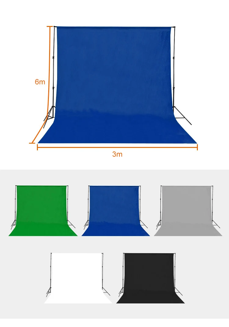 Danlu Textile variety of sizes chroma screen green photo studio kit backdrop for photography studio background