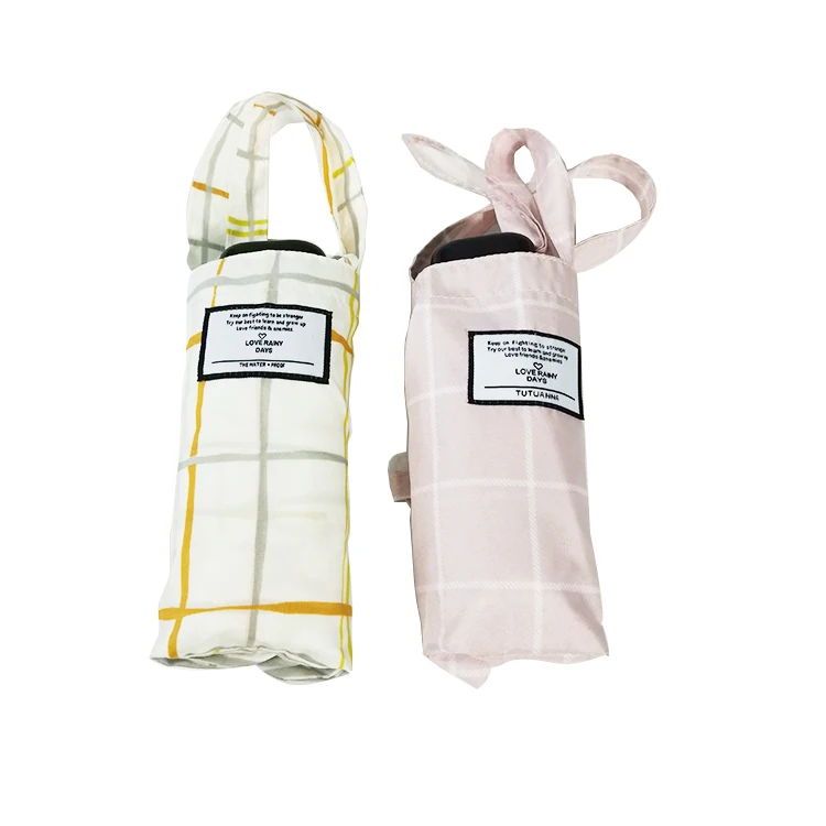 portable customized 5 fold mini travel umbrella with bag