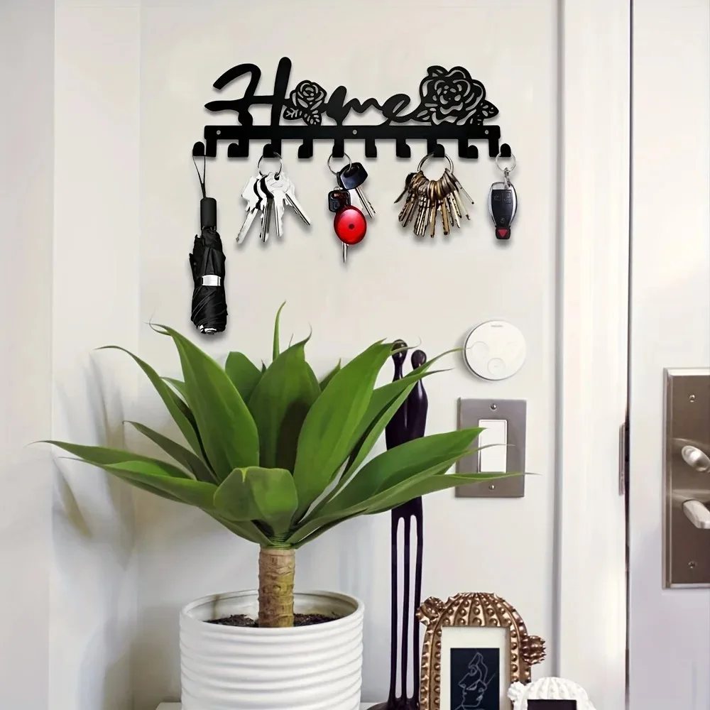 Metal Wall Key Holder Key Holders Hooks Organizer Hanger Rack Metal Key Hook for Wall