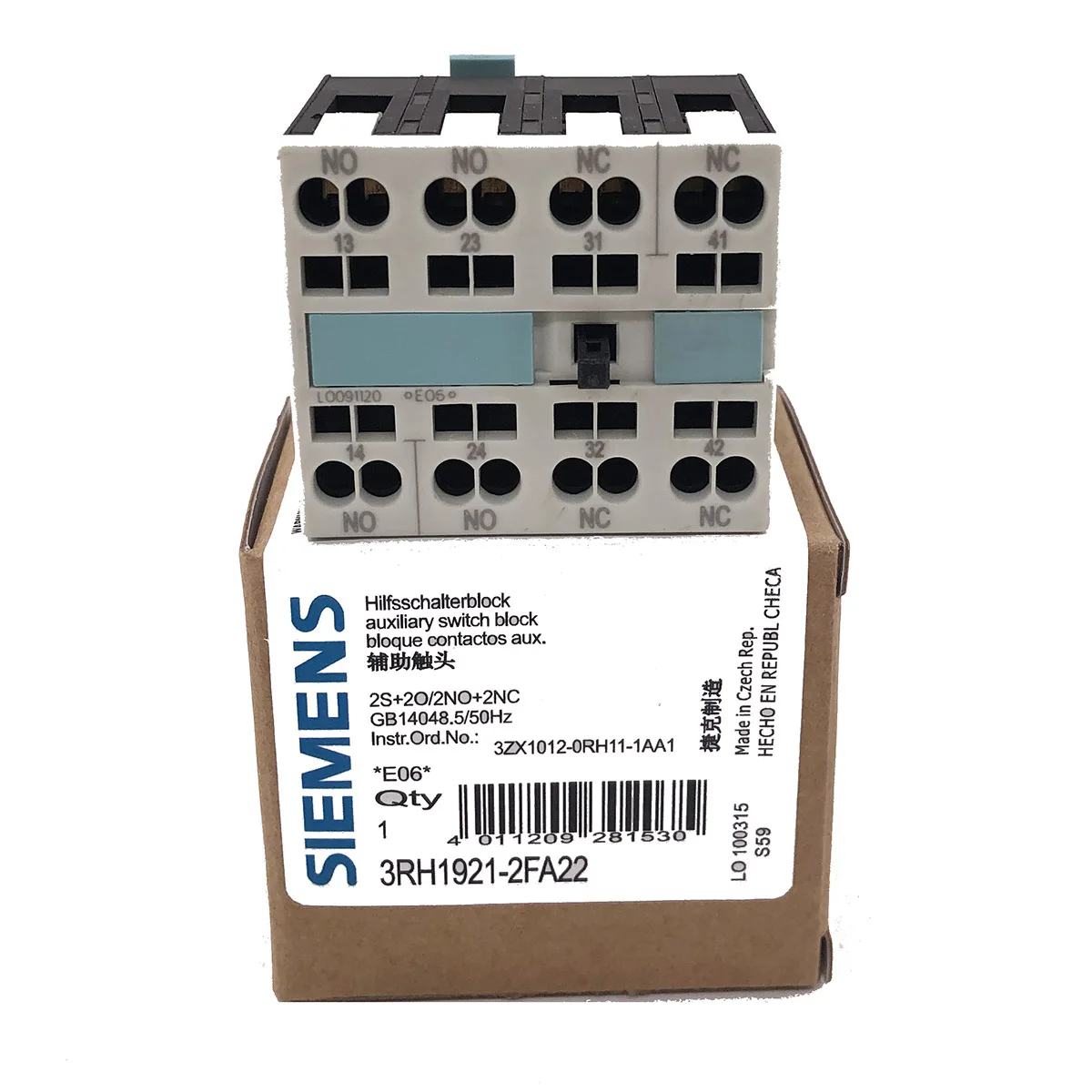 Made in Germany original for Siemens 3RH1921-2FA22 CONTACTOR