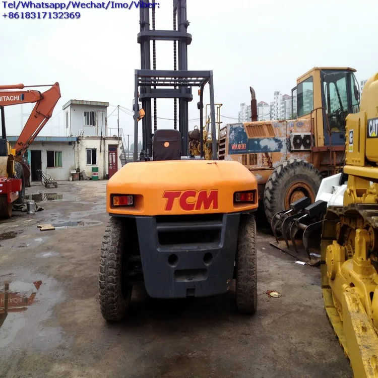 Low Price Used TCM FD100 10 ton FD150 15 ton FD200 20 ton Diesel Forklift, Japanese Brand TCM 10 ton Battery/Diesel Forklift