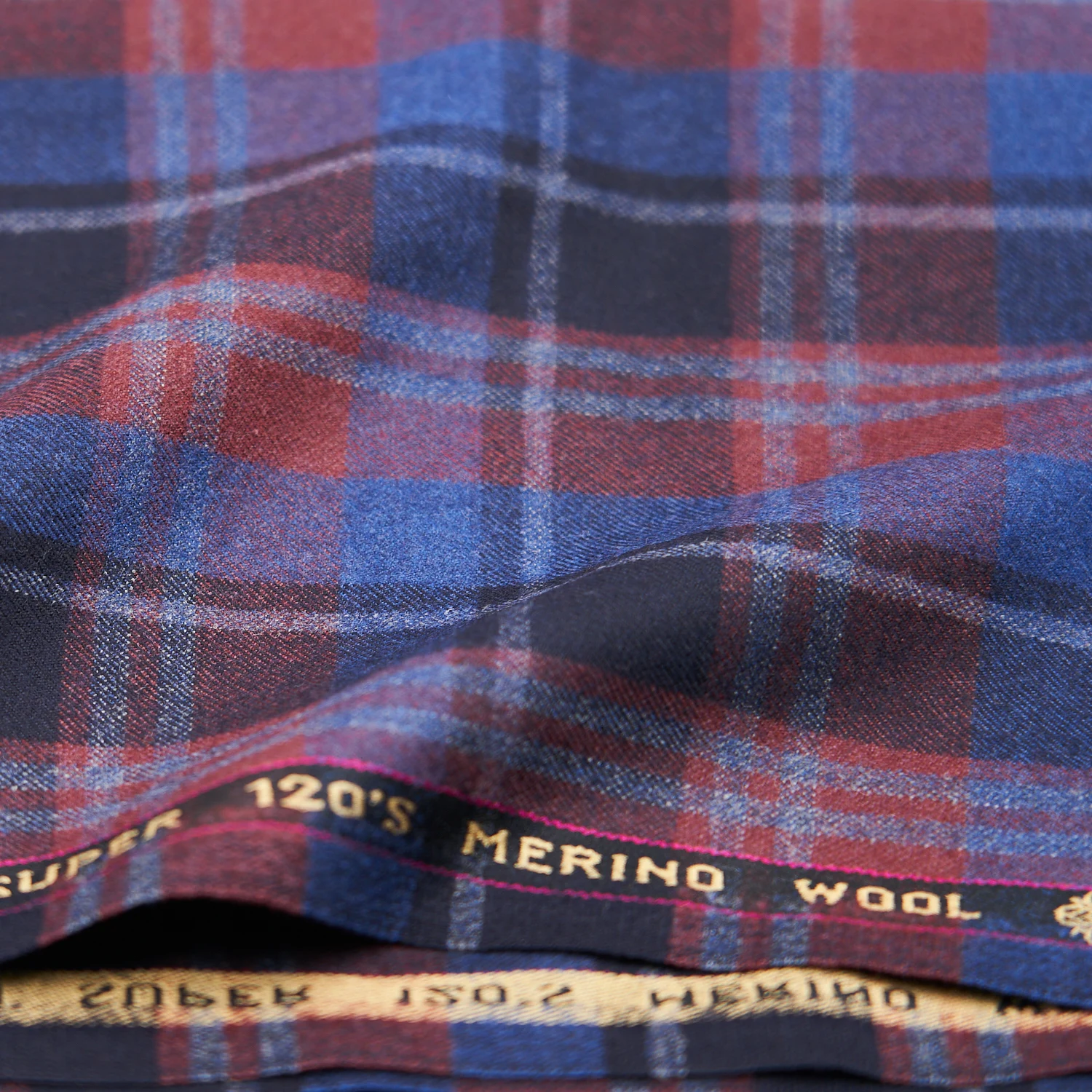 Italian 100 Merino Wool Suiting Tweed Tartan fabric for Suit and Uniform