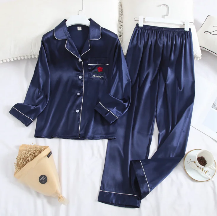 2020 Long Sleeve Pajamas Long Sleeve Trousers Suit Printing Fashion Pyjamas Set