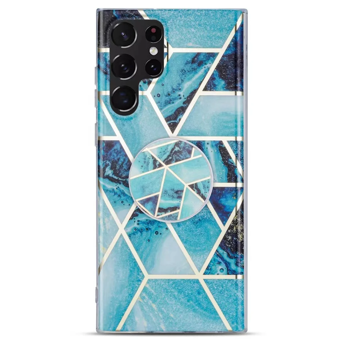 Seven different colors of marble design cover for samsung s 22 ultra case