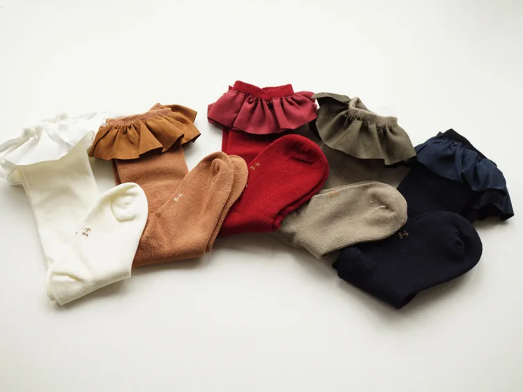 
Fashion Suede Ruffle Lace Knee Socks Baby Girls Cotton Socks Faux Fur Lace Kids Girls Socks 