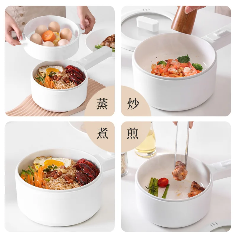 Multifunctional 220v Electric Cooking Pot Temperature Control Thermostat Commercial Mini Electric Frying Pan