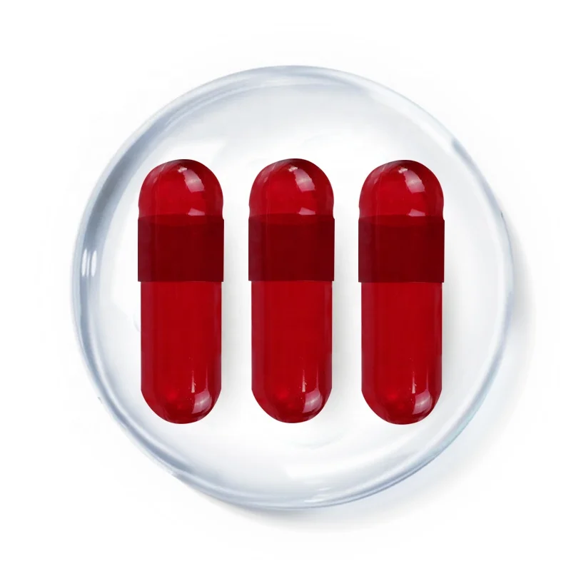 Pink Gel Capsules Separated Red Empty hard Gelatin Capsules pill 000# 00# 0# 1#