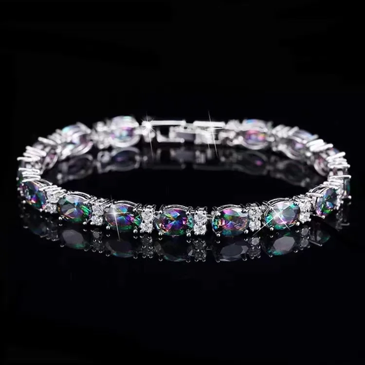 2022 Fashion Zircon Bangles Crystal Bracelets Luxury Jewelry for Women 51479 Crystal 18K Plated Brass CHRISTIAN Gift Gold Party