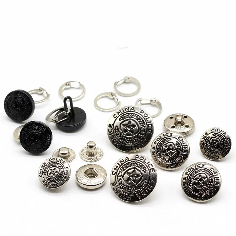 Standard Plating Round Snap Button Custom Logo Metal Engraved Snap Button