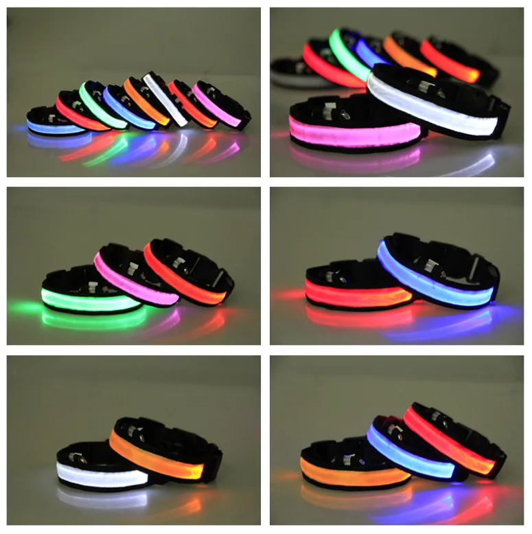 High Quality Custom Design Dog Luxury Collar Tactical Led Dog Collar Light COLLARS