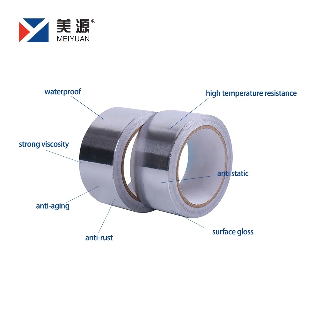 Refrigerator/HVAC/Duct System Duct Tape Heat Resistant Aluminum Foil Duct Tape Self Wound Aluminum Foil Tape