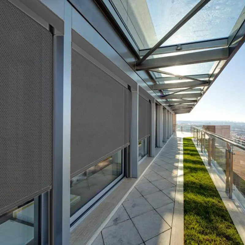 Uv Protection Easy Clean Automatic Windproof Shutter European Style Roller Motor Blind