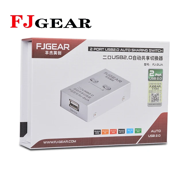 Горячий usb 2 0 переключатель FJGEAR с портами горячая клавиша компьютера принтер автоматическим