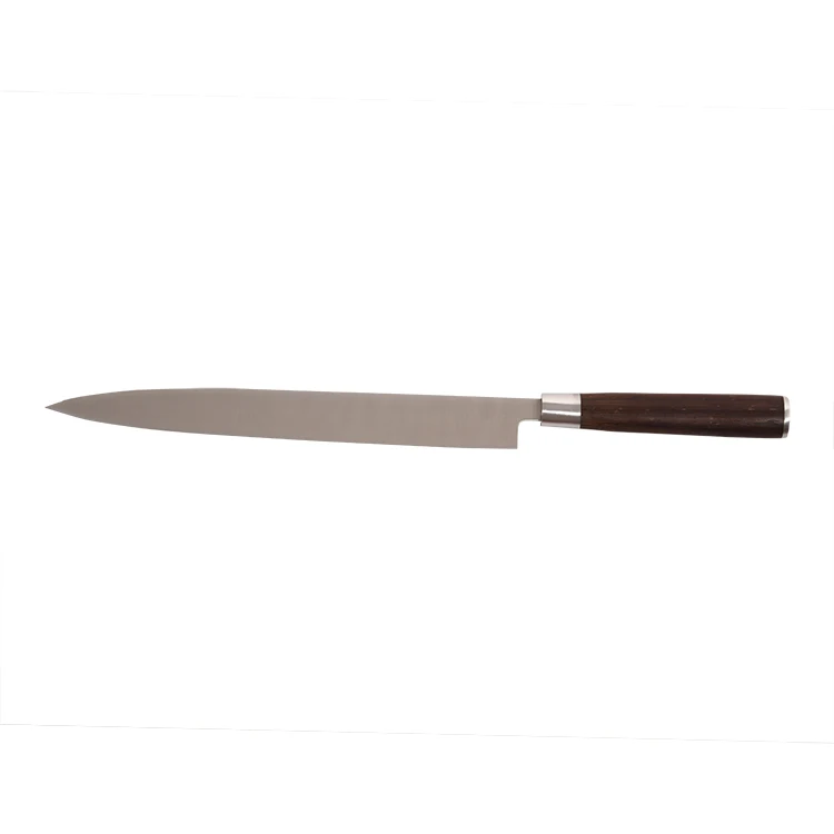 1.4116 Steel Blade 12 inch Chef Slicing knifes Fish Filet Knife With Rose Wood Handle