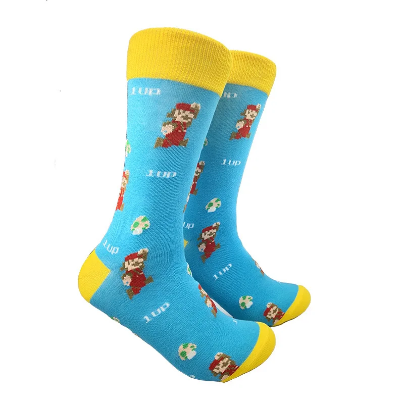 American Funny Happy Comics Men Fashion Cotton Calcetines Dibujos Animados Custom Tube Designer Meias Anime Crew Cartoon Socks