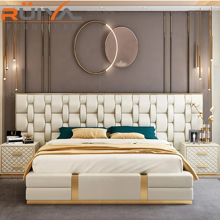 luxury italian bedroom set furniture king size modern bed frames big headboard luxury wooden bed