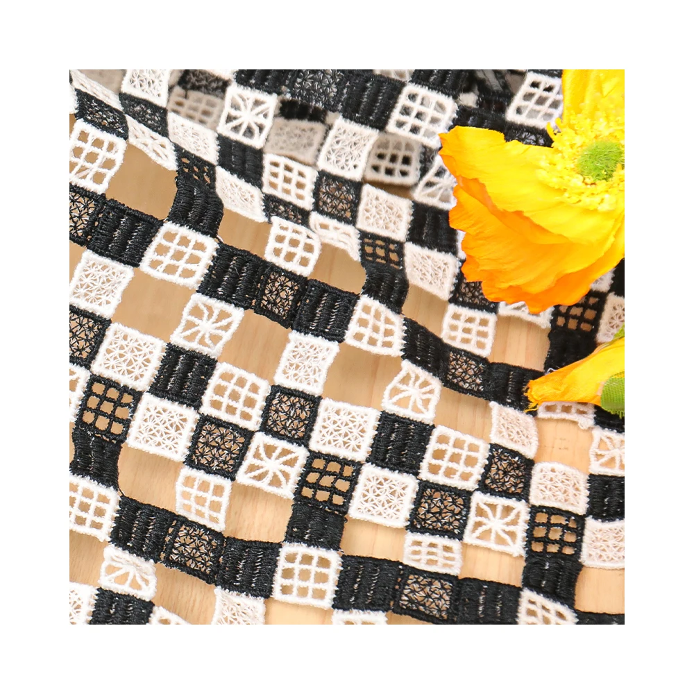 african water soluble net lace fabric floral flowers water soluble lace  water fabric guipure lace fabric large flower pattern