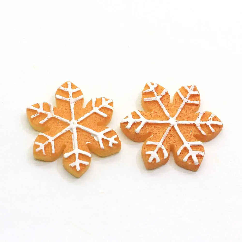 Christmas Gingerbread Cookie Cabochon Resin Flatback Kawaii DIY Craft Decoration