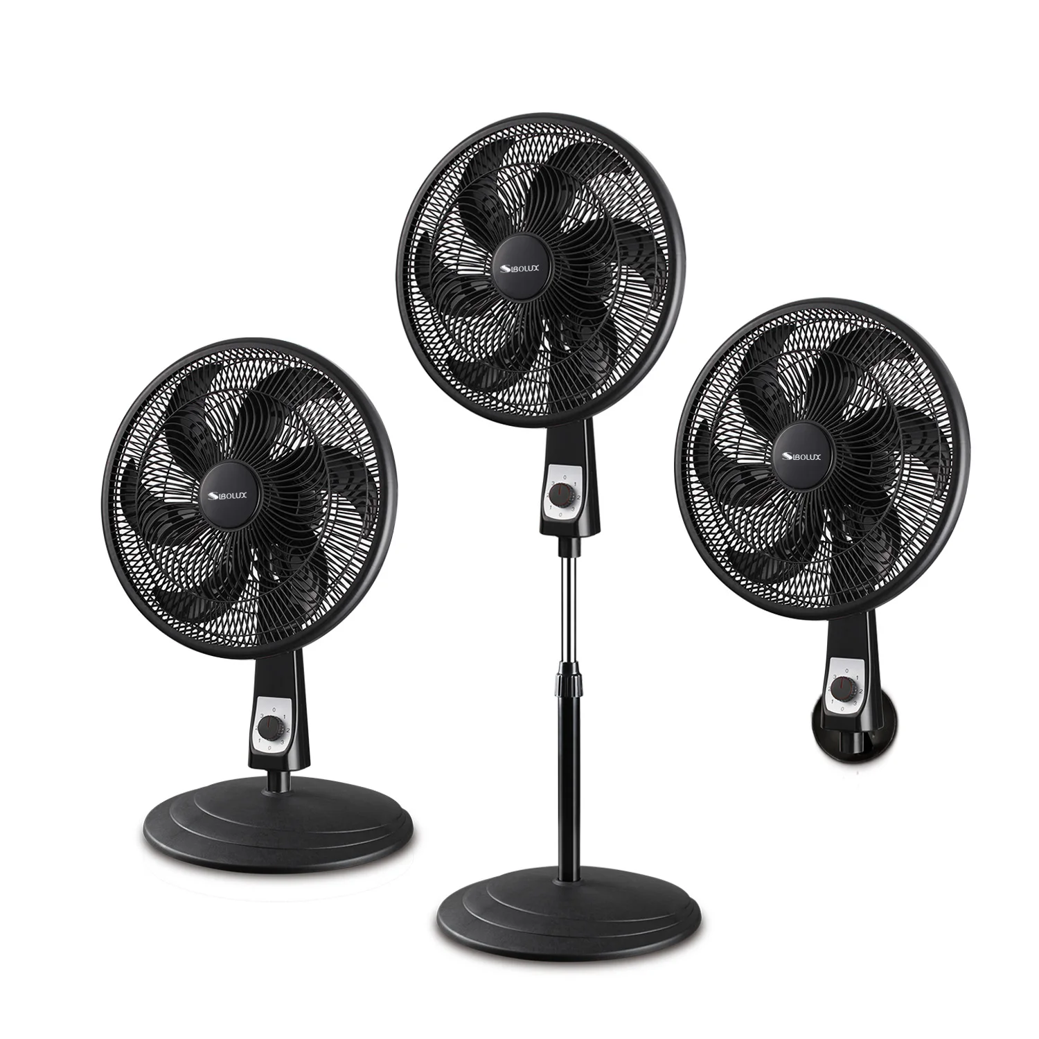FACTORY PRICE 6 BLADES POWERFUL 85W BALL BEARING MOTOR COOLING VENTILADOR DE PARED Y PEDESTAL 18 INCH 3 IN 1 STAND FANS