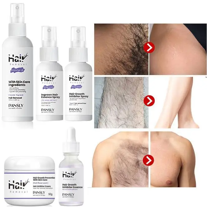 OEM Hair Removal Inhibitor Spray Painless Permanent pubic Hair Removal Cream Sensitive Formula Depilatory Cream for women