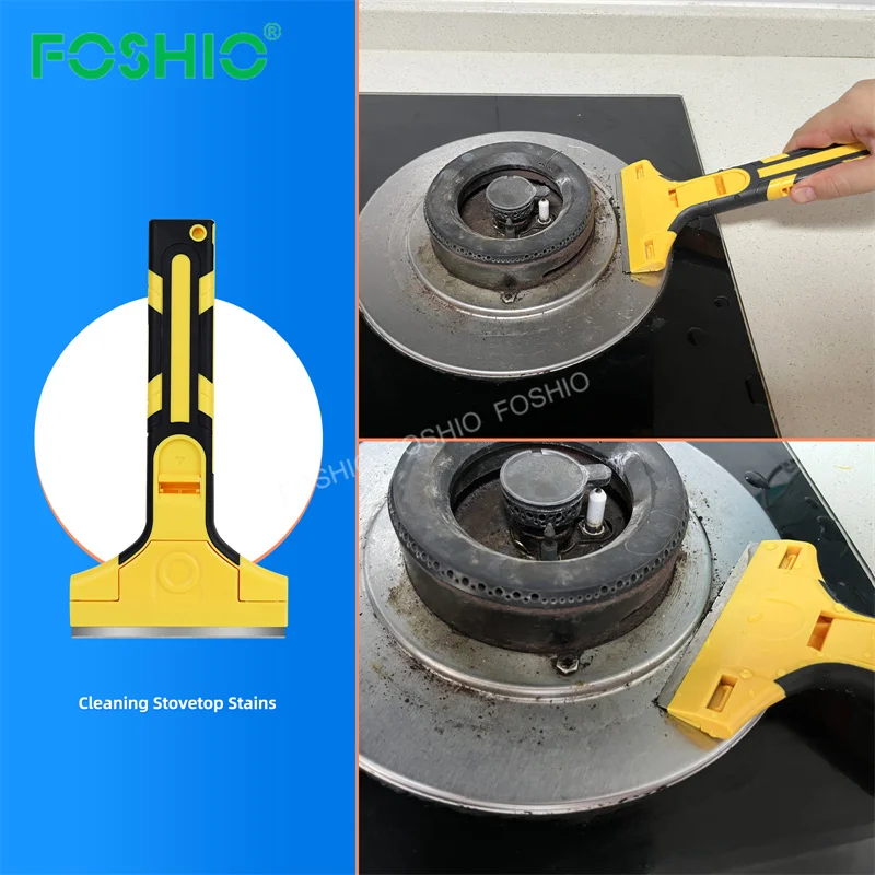 Foshio Design Wholesale Price  Razor Blade Scraper Tool Clean Paint Wallpaper Remover Cleaning Products Glass Scraper Tool