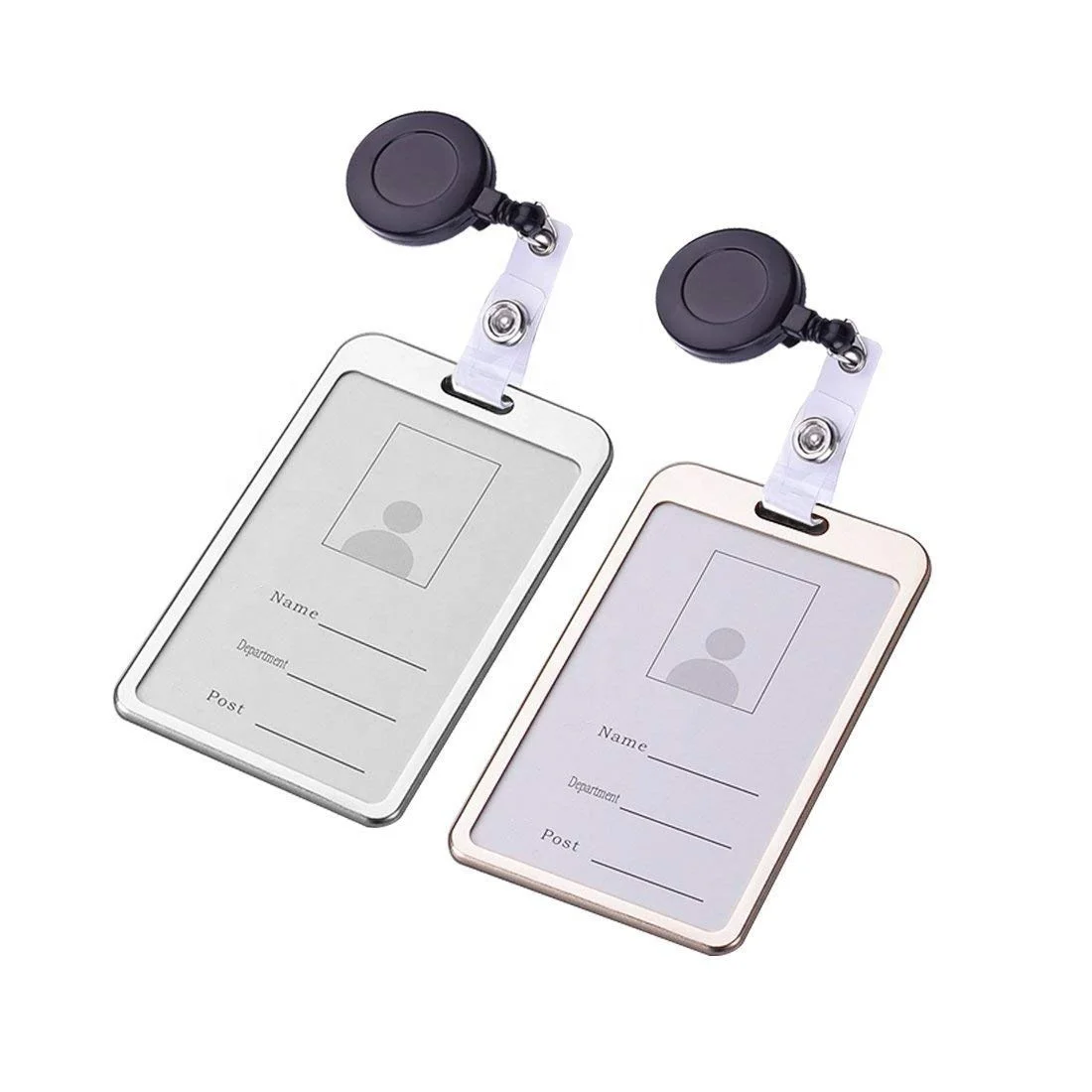 Black 32MM Plastic Retractable Nurse Badge Reel Clips Holder with Metal Clip for Hanging ID Card Name Key Chain