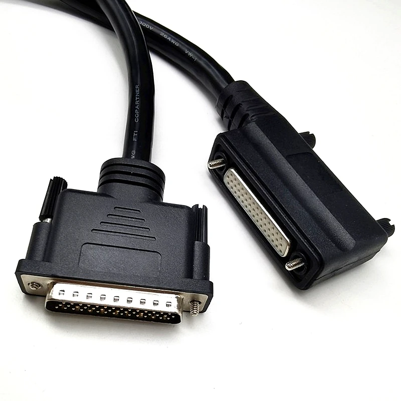 HDPE db44 M/F Cable right angle 90 degrees Dual Shielding d-sub44 Pin male To  female Line For Cnc Machine