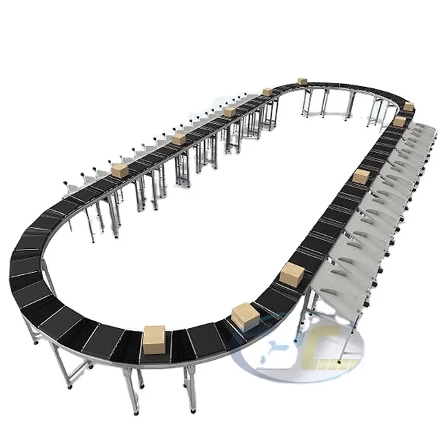 
 Высокоскоростная система перекрестной сортировки для почтовых, логистических и курьерских отправлений с системой DWS размеры, взвешивание и считывание штрих-кодов  