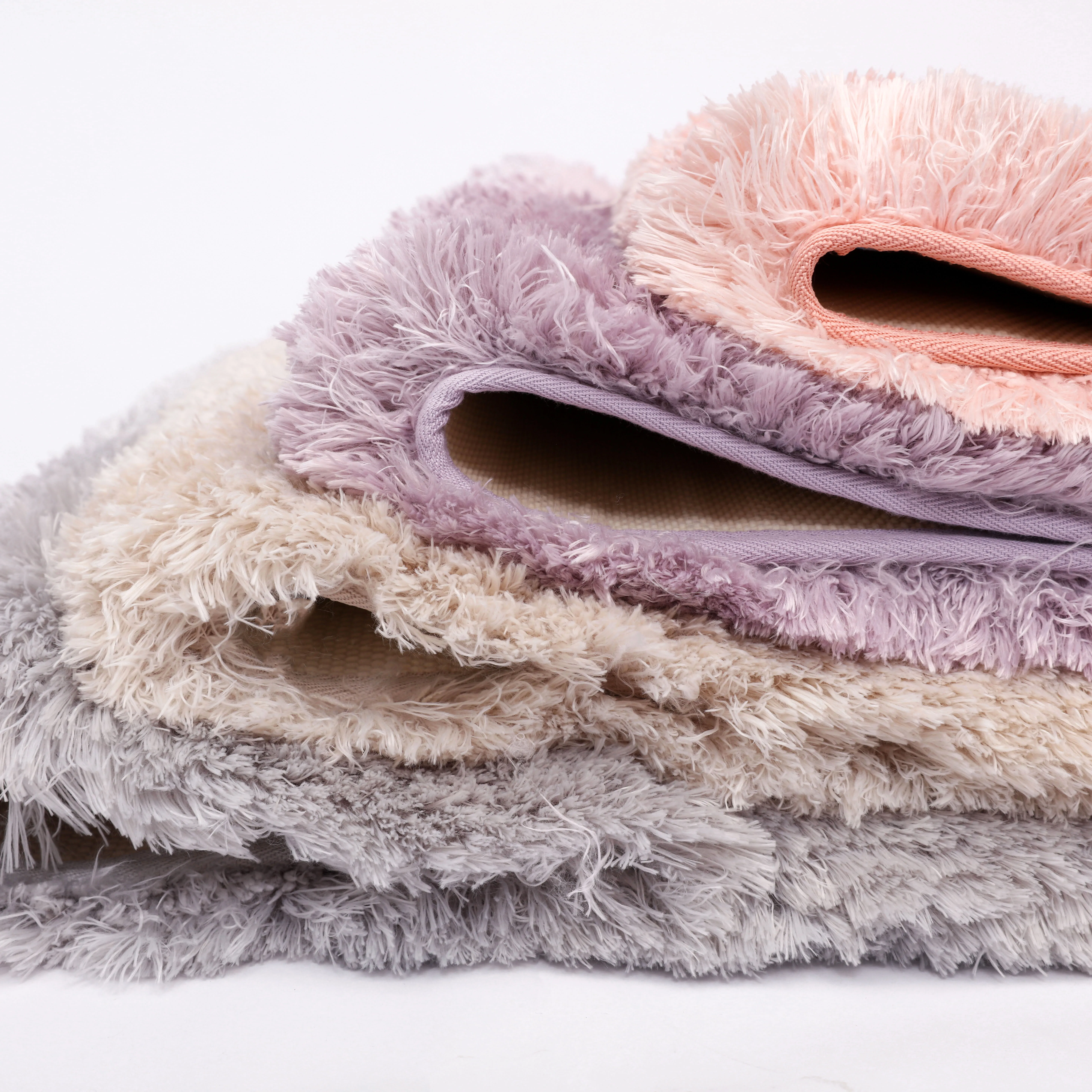 
Pearl Yarn Microfiber Polyester Fabric Tufting Rugs Non Slip Bathroom Carpets 