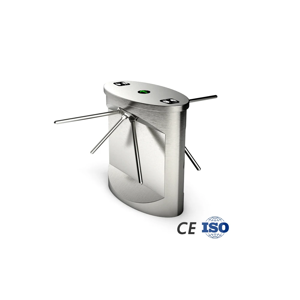 Face Recognition Bi-directional Access Control Tripod Turnstile Temperature Measurement Dual Channels Barrier Gate