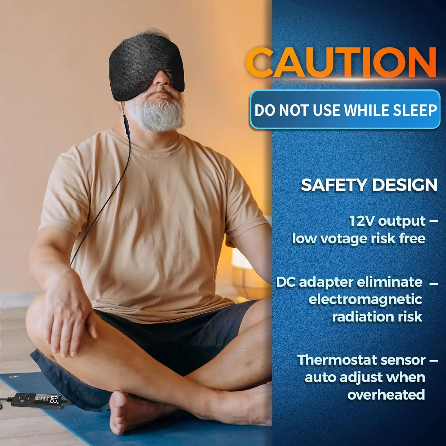 Heated Eye Mask with Ultra Soft Face for Dry Eyes and Sinus Pressure Relief Heating Pad for Tension Headache Pain Relief