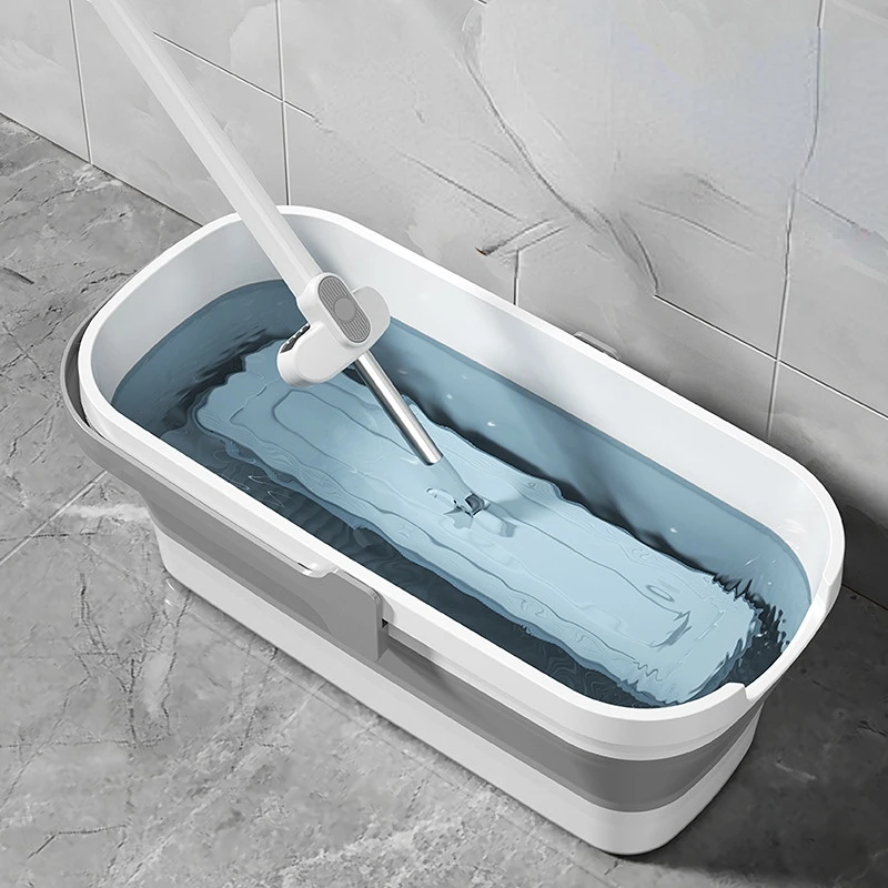 Foldable portable bucket mop bucket Household wash mop mop car wash water storage rectangular large plastic single bucket