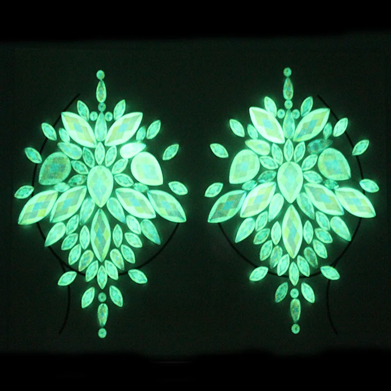 Sex Bindi Face Breast BoombsJewels Nipple Pasties Cover Gems For Dance Party
