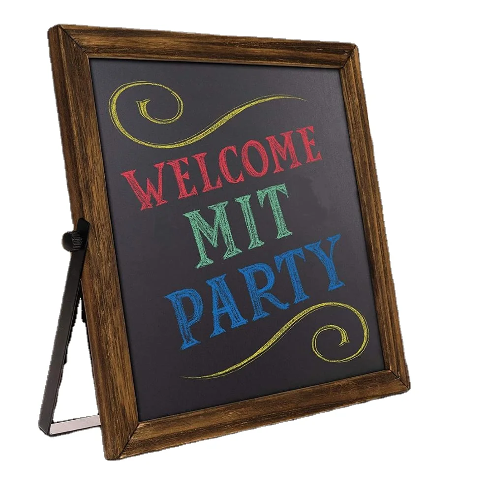 Rustic Chalkboard Sign Wooden Frame  Adjustable Stand  Message Board  Double Sided Display Magnetic blackboard