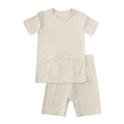 toddler baby boy girls bamboo clothing sets manufacturer kids girls boys clothing sets 2023 summer children clothes wholesale