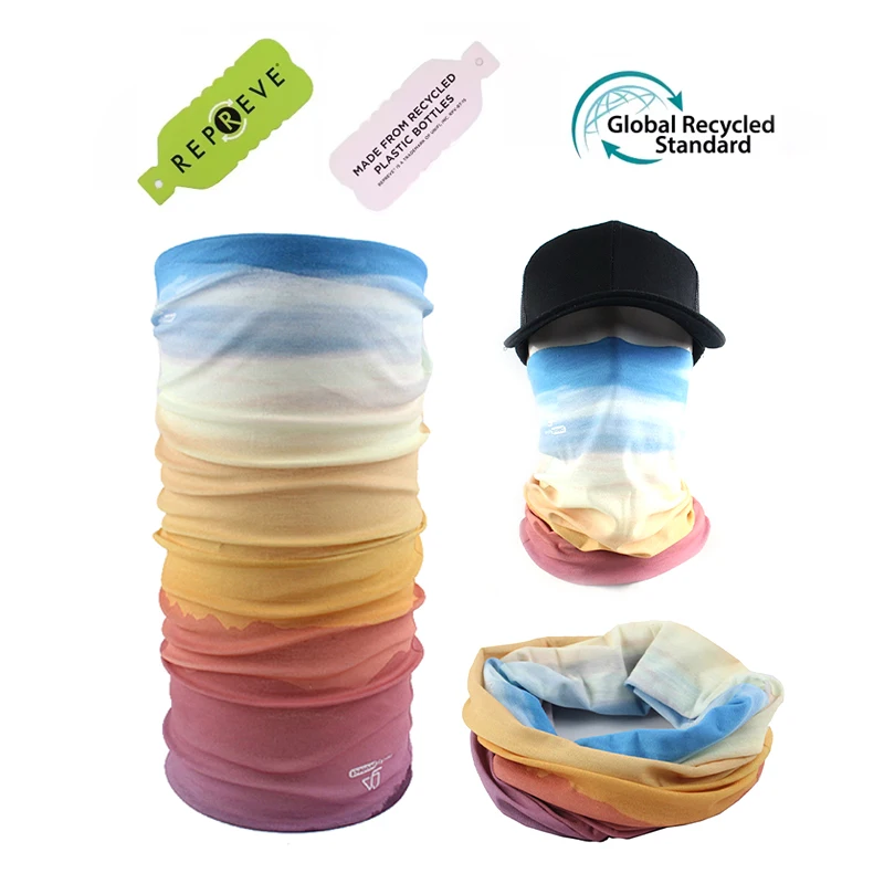 Custom Riding Kerchief Anti Dust Recycled Cover Fishing Bandana Multifunctional Seamless Tubular Face Bandana Neck Gaiter