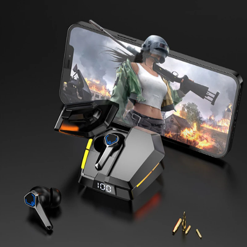 BT 5.2 True Wireless Stereo Gaming Earbuds CVC 8.0 Noise Reduction Wire Free Headset Shenzhen TWS Earphones Wholesale