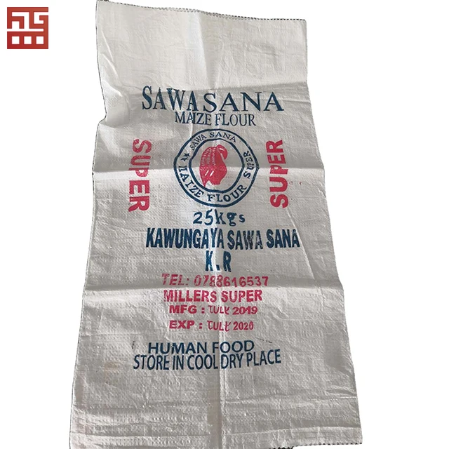 
customise 50 kg used rice bag 100kg 50kg pp woven bag manufacture in south africa 