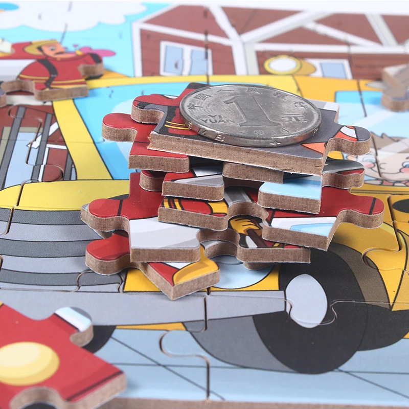 4 в 1 деревянная головоломка для малышей познание динозавра животные дорожные пазлы Деревянные Игрушки маленьких детей