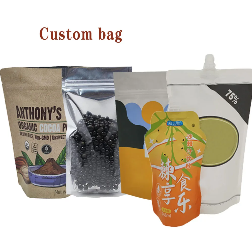 New Fashion 3.5g Mylar Bags Custom Printed LOGO Small Plastic Bags for Candy Cookie Food packaging