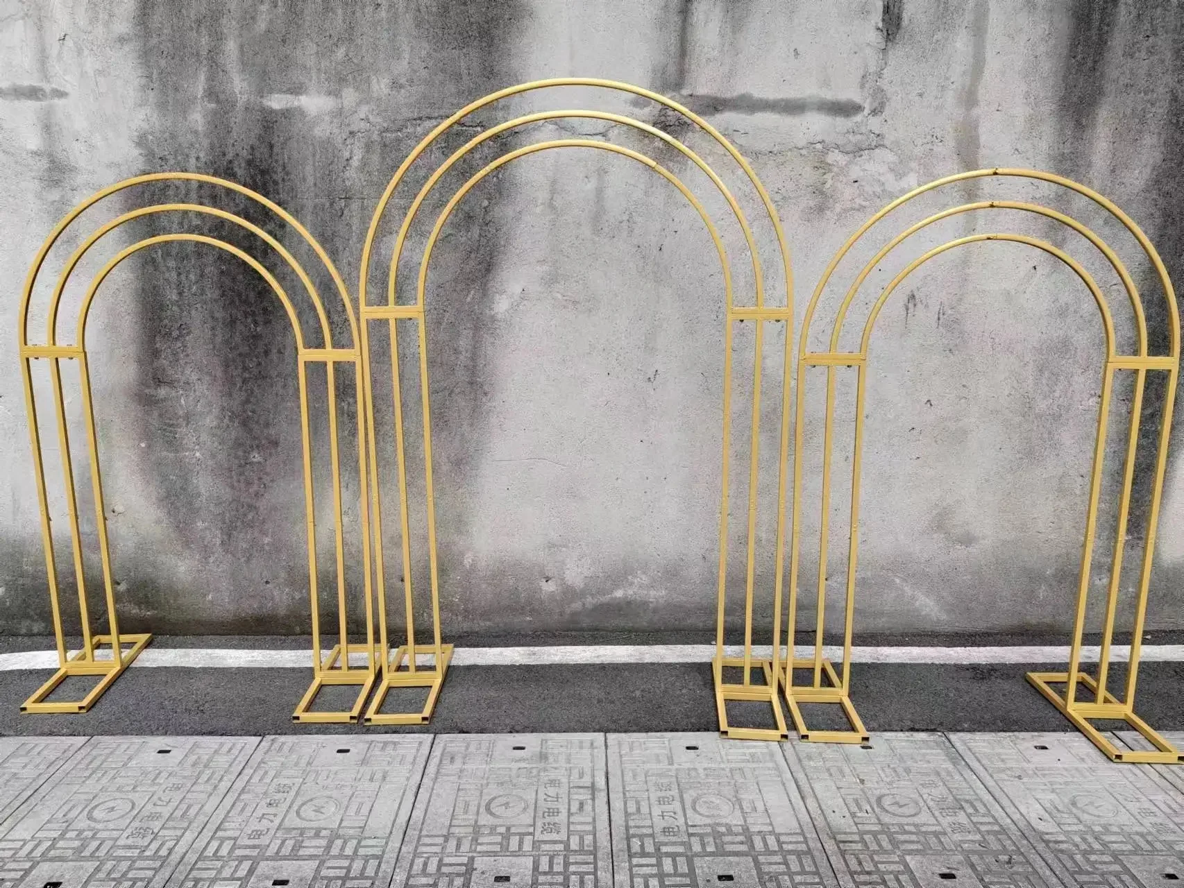 Wedding Arch Stand Gold Metal Stage Decoration Arch Frame Events Decor Birthday Party Backdrop Decoration Wedding Backdrop