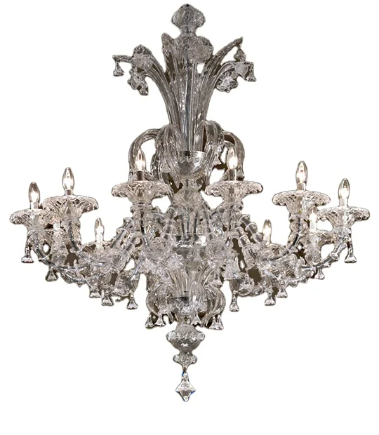 Factory Direct Sale Fancy Light Glass Lighting Modern Decoration Murano Chandelier Lamp Hotel Church Decoration Chandelier