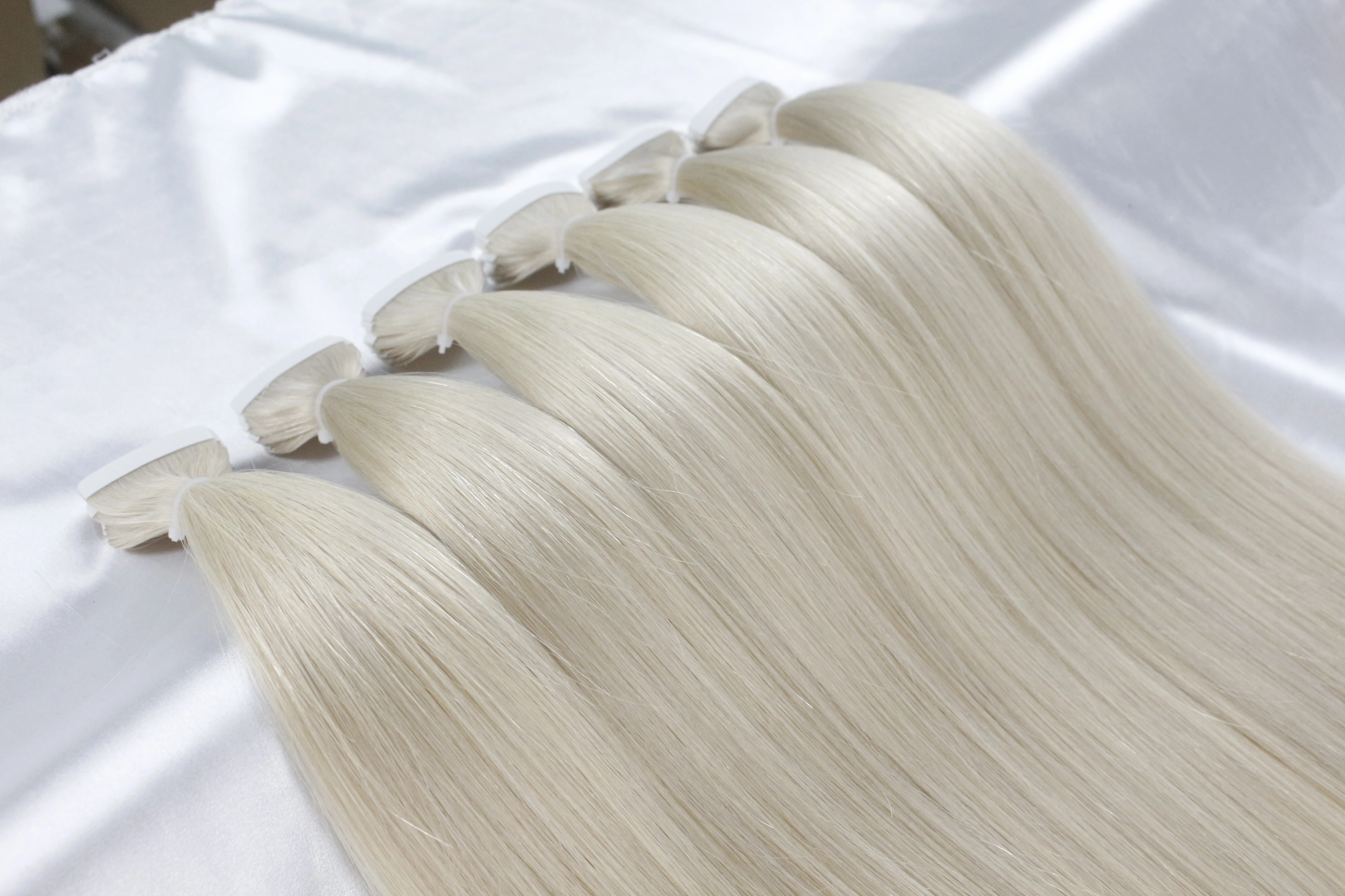 Russian 100% Vietnamese Raw Réal  Henane Cassette Tape Hair Claw Blonde 24 Inch Estape In Hair Extensions 100 Human Hair