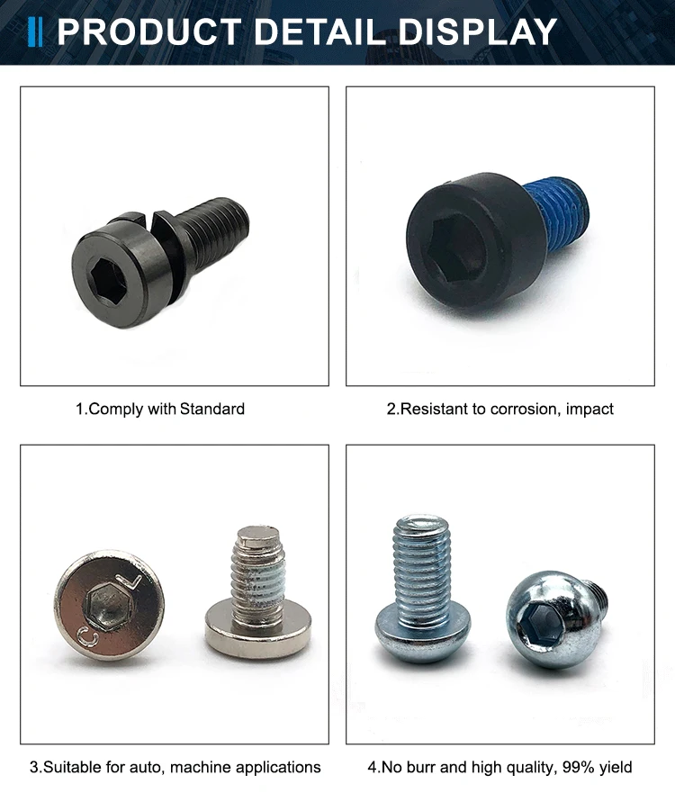 Hexagon Socket Head Cap Screw Bolt Din912 304 Allen Key Bolts Nuts Screws