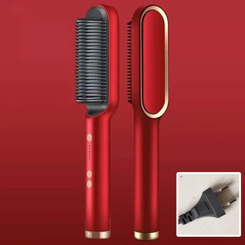Fast Heating Ionic Straightener Brush air Straightener Brush Hot Comb Hair Tools for Styling