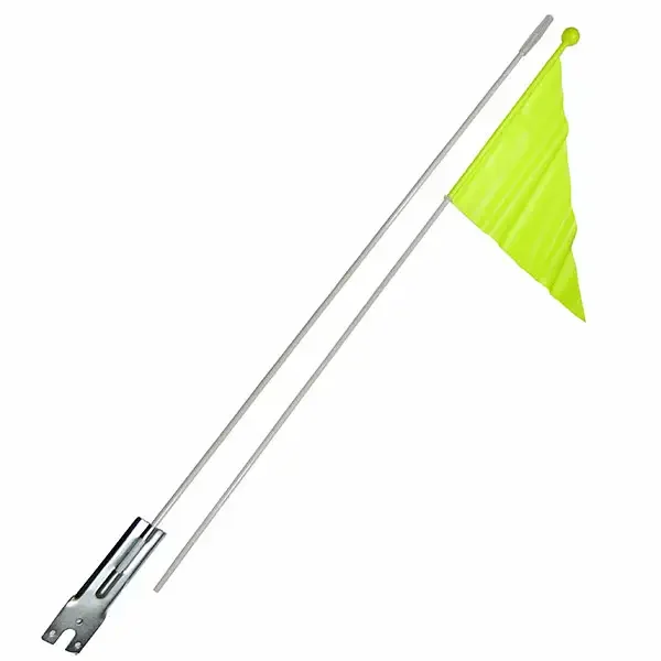 Personalized Design Bike Safety Flag Banner Triangle Bicycle Flag With Pole Advertising Orange Bike Flags