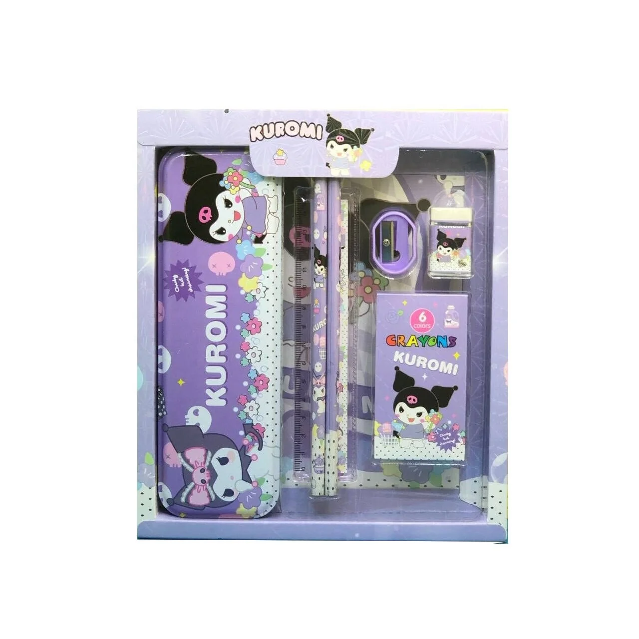 hot selling girl promotional products kawaii my melody beautiful gift school sanrio pencil cases kids stationery set for student