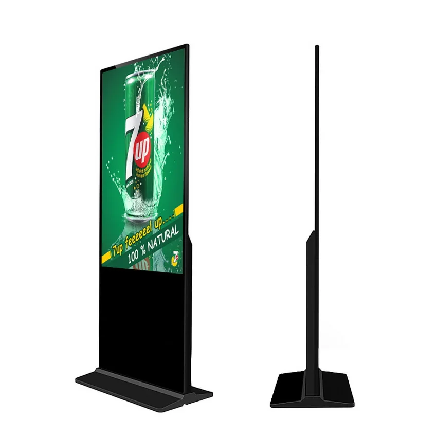 Free standing 49 inch multi functional advertising lcd display all in one pc kiosk