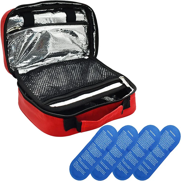 Hot Selling Red High Density Oxford Medication Cooler Bag Diabetes Travel Storage Bag Keep Drug Warm Or Cool
