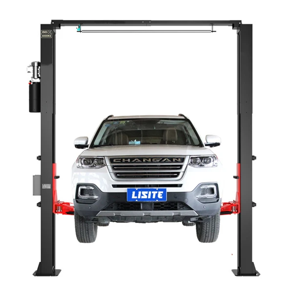 Best sale 4 ton Clear Floor  two post gantry car lift electric unlock release CE guaranteed